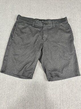 Travis Mathew Mens Black Patterned Flat Front Shorts 36